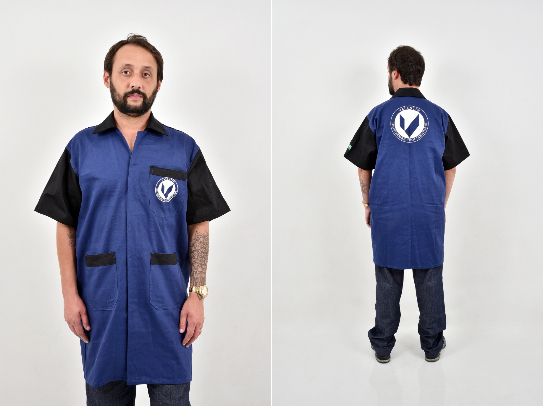 Jaleco Longo em Brim